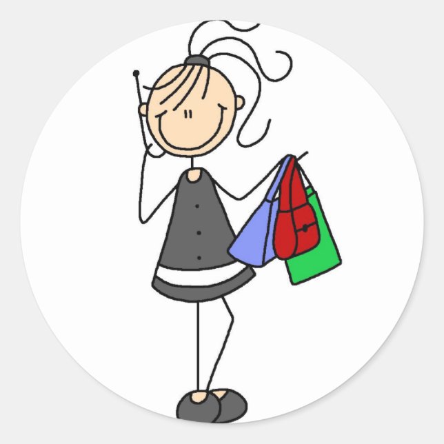 Köp på mobiltelefonetikett runt klistermärke (Framsida)