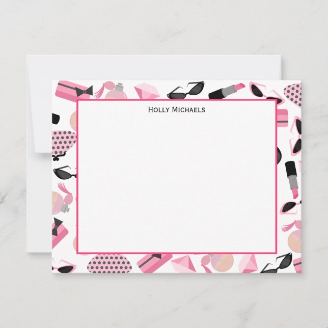 Köp plåtskydd för Parfym och pstick Anteckningskort (Framsida)