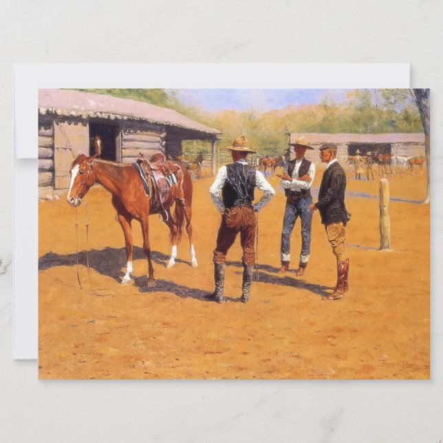 Köp polo Ponies i den amerikanska Gammala västern Kort (Framsida)