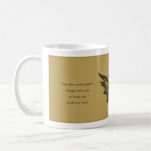 Köp Psalm 91 Gift, Guld Angel Kaffemugg