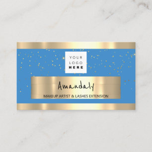 Köp QR CODE Logotyp Light Blue and Stars Visitkort