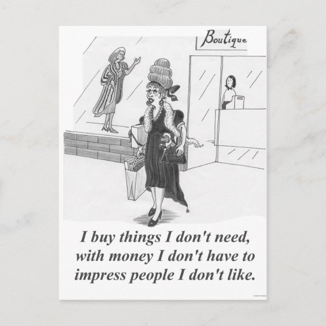 Köp Sak, köp Dam Vykort (Framsida)