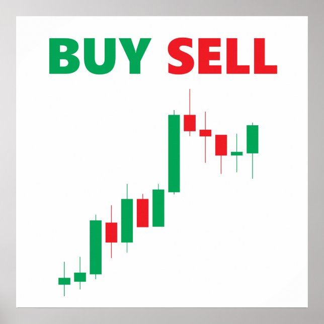 Köp Sälj - Aktie Forex Marknad Valuta Handlare Poster (Framsidan)