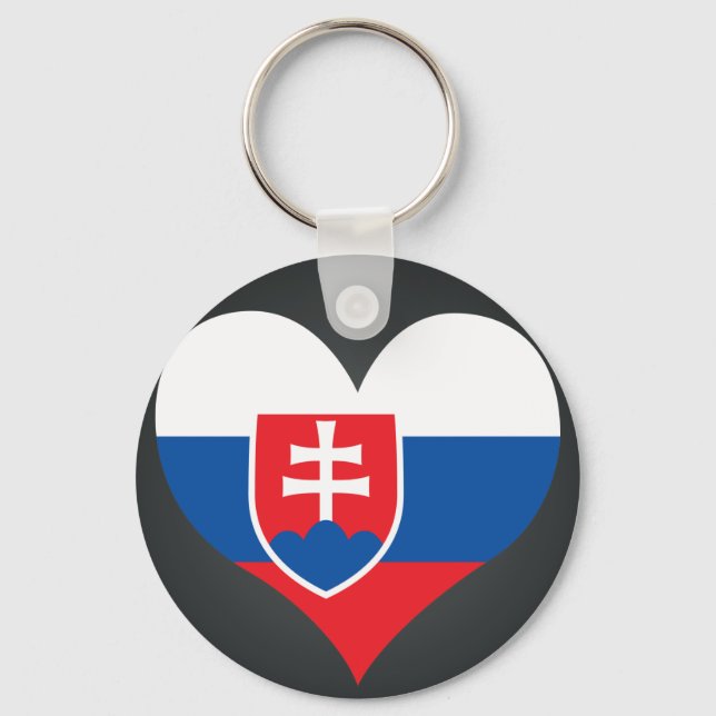 Köp Slovakien Flagga Nyckelring (Framsida)