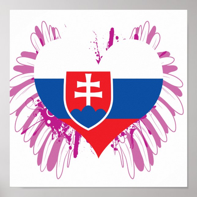 Köp Slovakien Flagga Poster (Framsidan)