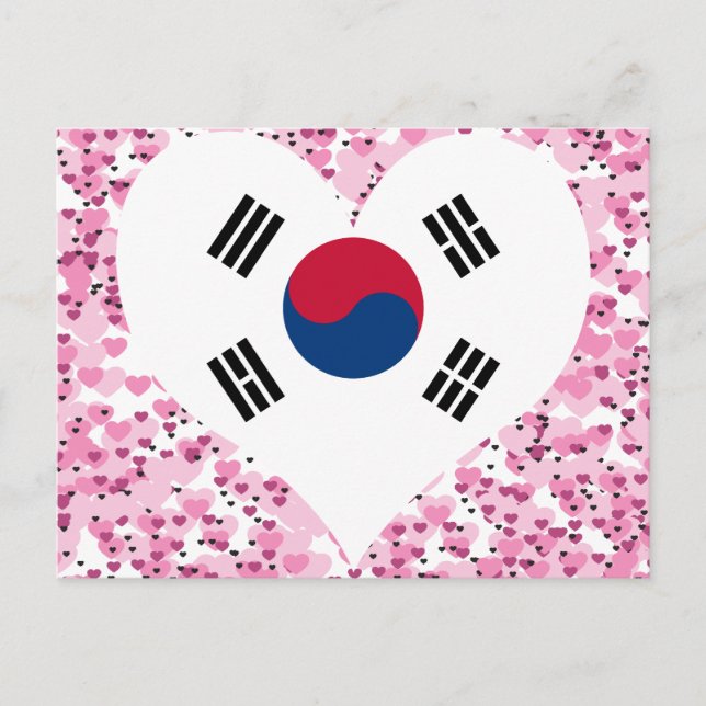 Köp Sydkorea Flagga Vykort (Framsida)