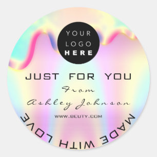 Köp tacksam Logotyp Holografi som gjorts med Kärle Runt Klistermärke