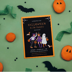 Köp till Costumed Kids Halloween Inbjudningar