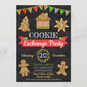 Köp till jul-cookie-Exchange Inbjudningar