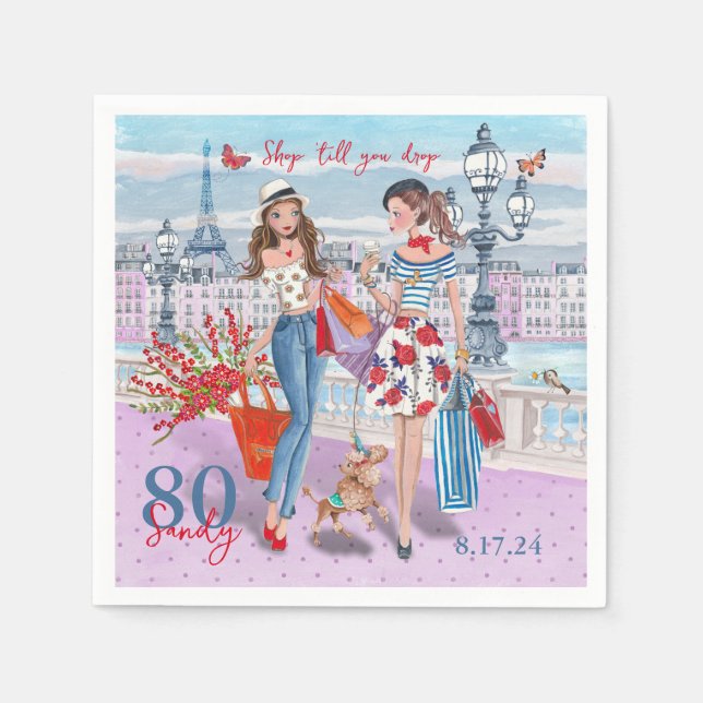 Köp tills du tappar 80:e Födelsedagsfesten Pappersservett (Framsidan)