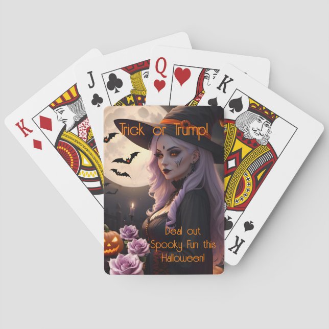 Köp ut Witchy Roligt Halloween fest-spelnatt Casinokort (Baksidan)