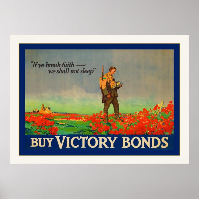 Köp Victory Bonds ~ Vintage Världskrig 1 Poster (Framsidan)