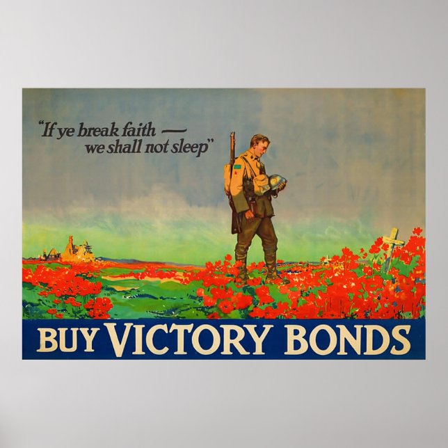 Köp Victory Bonds ~ Vintage Världskrig 1. Poster (Framsidan)