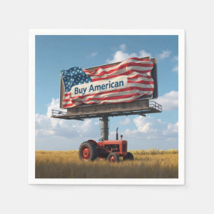 Köpa Amerikansk Reklamskylt Med Gammal Traktor Pappersservett