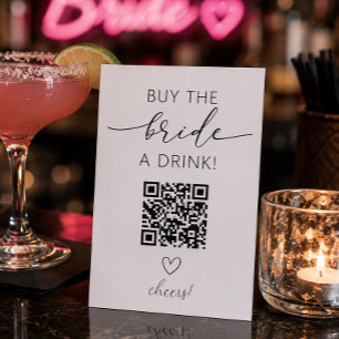Köpa bruden en drink QR-kod inneslutningskort Tilläggskort