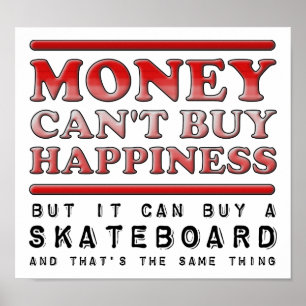 Köpa Lycka Skateboard Roligt Affisch