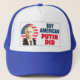 "Köpamerikan. Putin gjorde" med amerikanska Keps