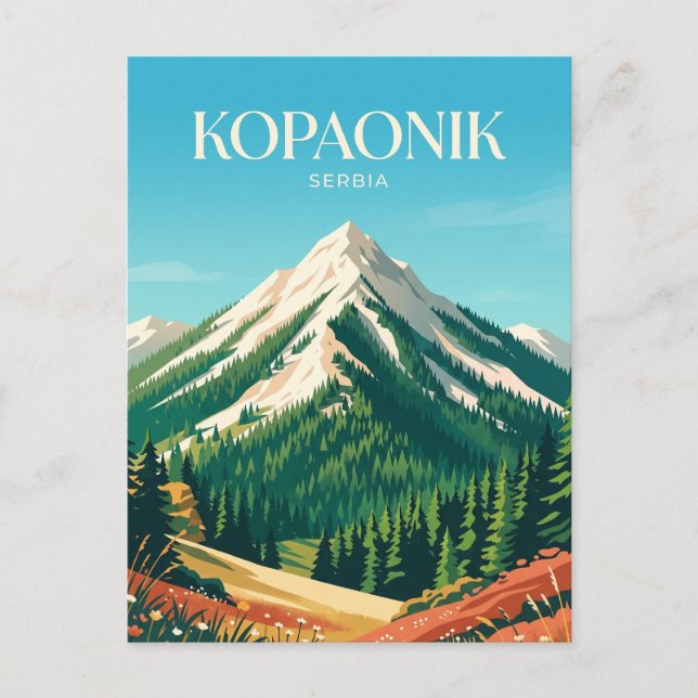 Kopaonik nationalpark Serbien Vykort (Framsida)