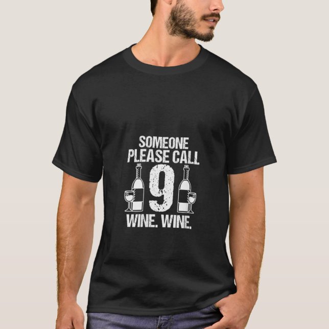 Köparen för Vin alkohol - drickssamtal 9 Drinker T Shirt (Framsida)