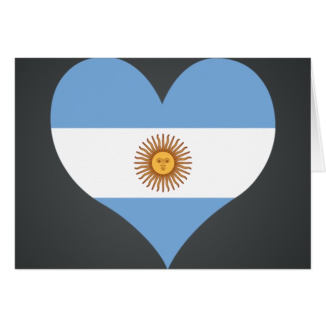 KöpArgentina flagga Hälsningskort (Framsidan Horizontal)