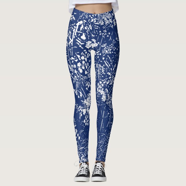 KoParsleyCyanotype stil Leggings (Framsida)