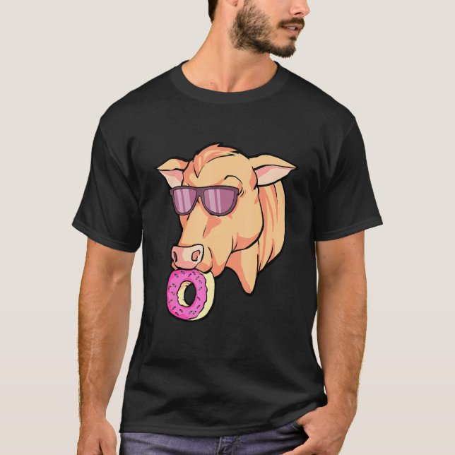 Kopartaj med Munk för Ko T Shirt (Framsida)