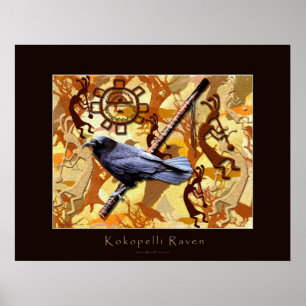 KOPELLI RAVEN Art Poster