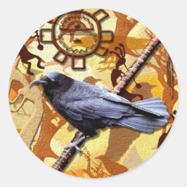 KOPELLI RAVEN-samling Runt Klistermärke