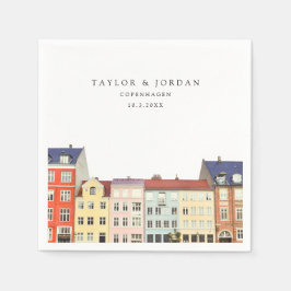 Köpenhamn Bröllop Anpassningsbar Papper Cocktail N Pappersservett