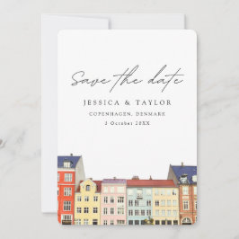 Köpenhamn Danmark Anpassat Foto Spara Datum Inbjudningar