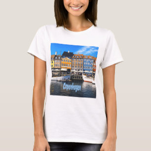 Köpenhamn Danmark Capital Canal Homes Nyhavn T Shirt