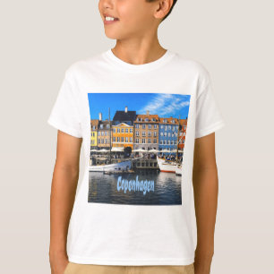 Köpenhamn Danmark Capital Canal Homes Nyhavn T Shirt