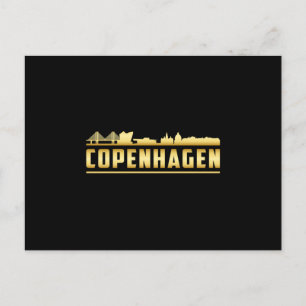 Köpenhamn Danmark City Skyline Cityscape Gift Vykort