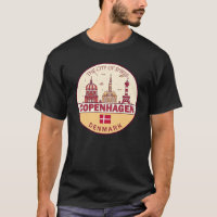 Köpenhamn Danmark City Skyline Emblem