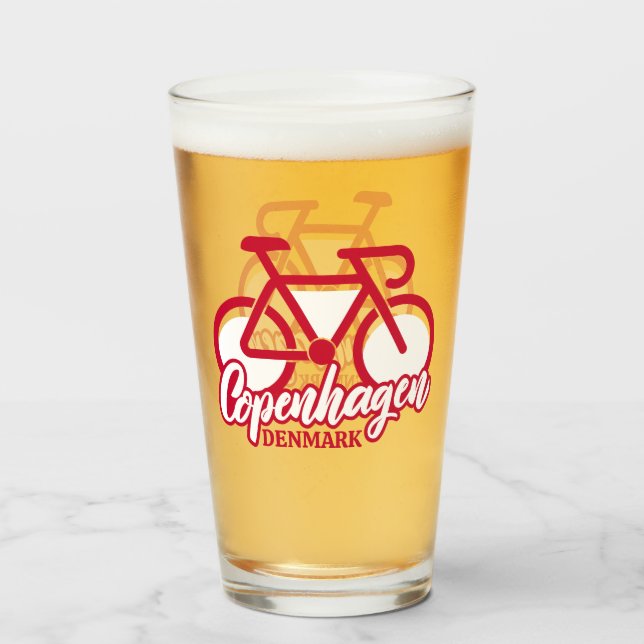 Köpenhamn Danmark Cycling Glaskopp (Baksida fylld)