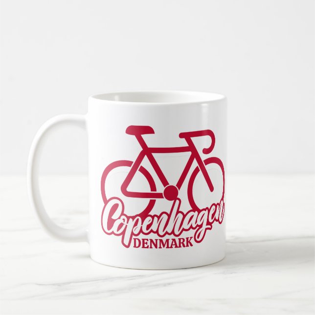 Köpenhamn Danmark Cycling Kaffemugg (Vänster)