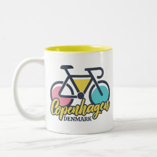 Köpenhamn Danmark Cycling Två-Tonad Mugg