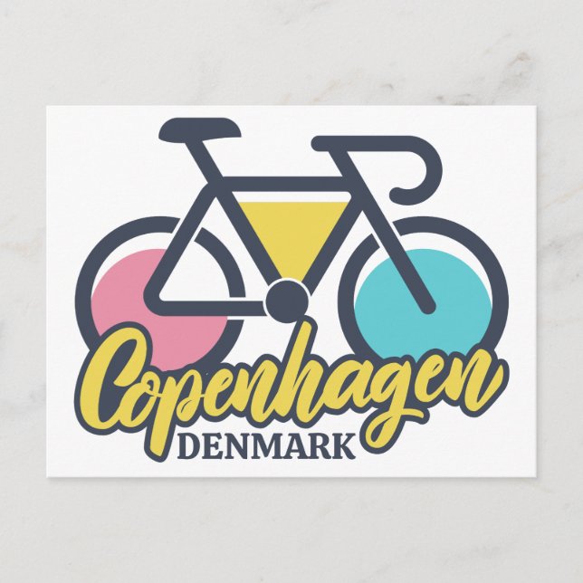 Köpenhamn Danmark Cycling Vykort (Framsida)