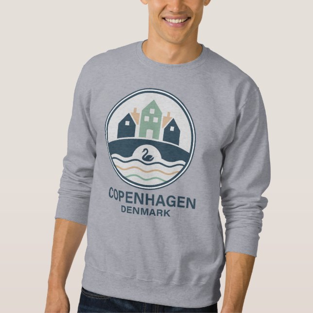 Köpenhamn Danmark Europa Lång Ärmad Tröja (Framsida)