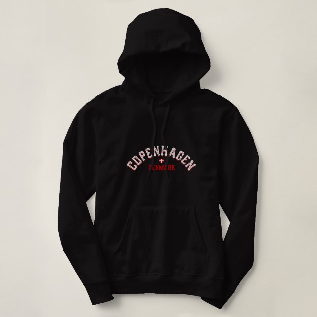 Köpenhamn Danmark Hoodie T Shirt (Design framsida)