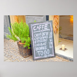 Köpenhamn, Danmark, kafé skylt