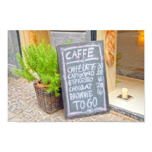 Köpenhamn, Danmark, kafé skylt