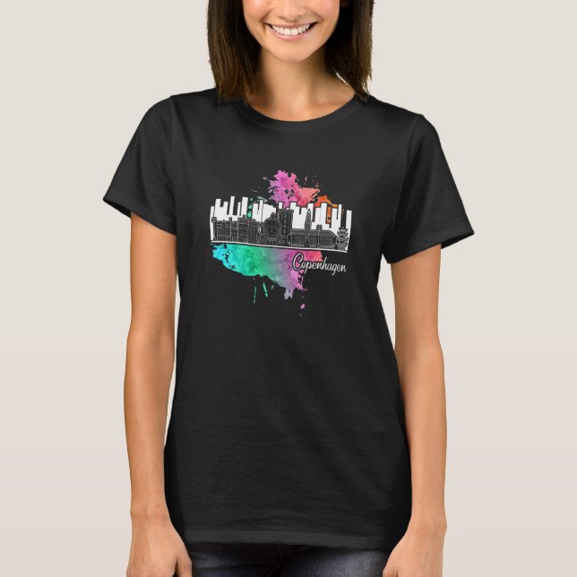 Köpenhamn Danmark   Köpenhamn T Shirt (Framsida)