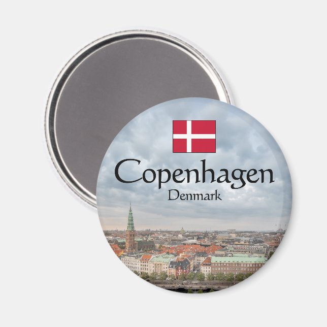 Köpenhamn Danmark Magnet (Front/Back)