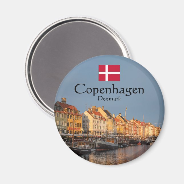 Köpenhamn Danmark Magnet (Front/Back)