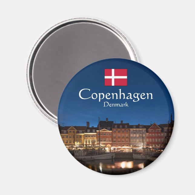 Köpenhamn Danmark Magnet (Front/Back)