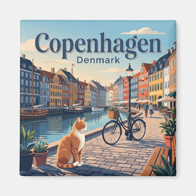 Köpenhamn, Danmark Magnet (Framsidan)