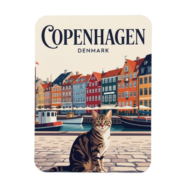 Köpenhamn Danmark Magnet (Vertikal)