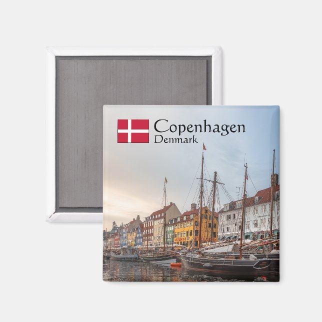 Köpenhamn Danmark Magnet (Front/Back)
