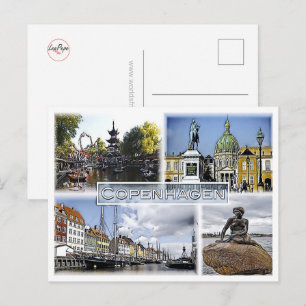 Köpenhamn - Danmark - Moasik - Vykort